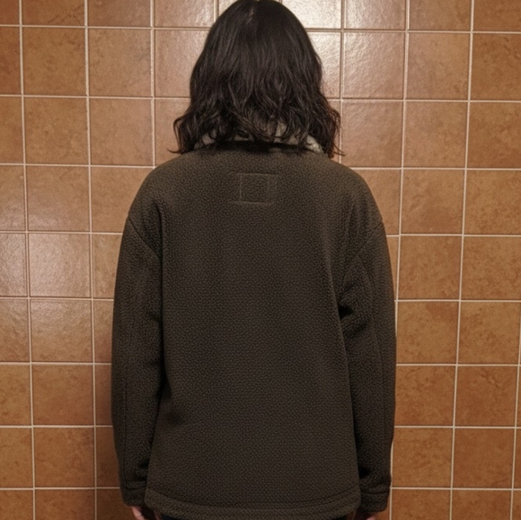 Women's Brown Sherpa Jacket - Picture 2 of 4